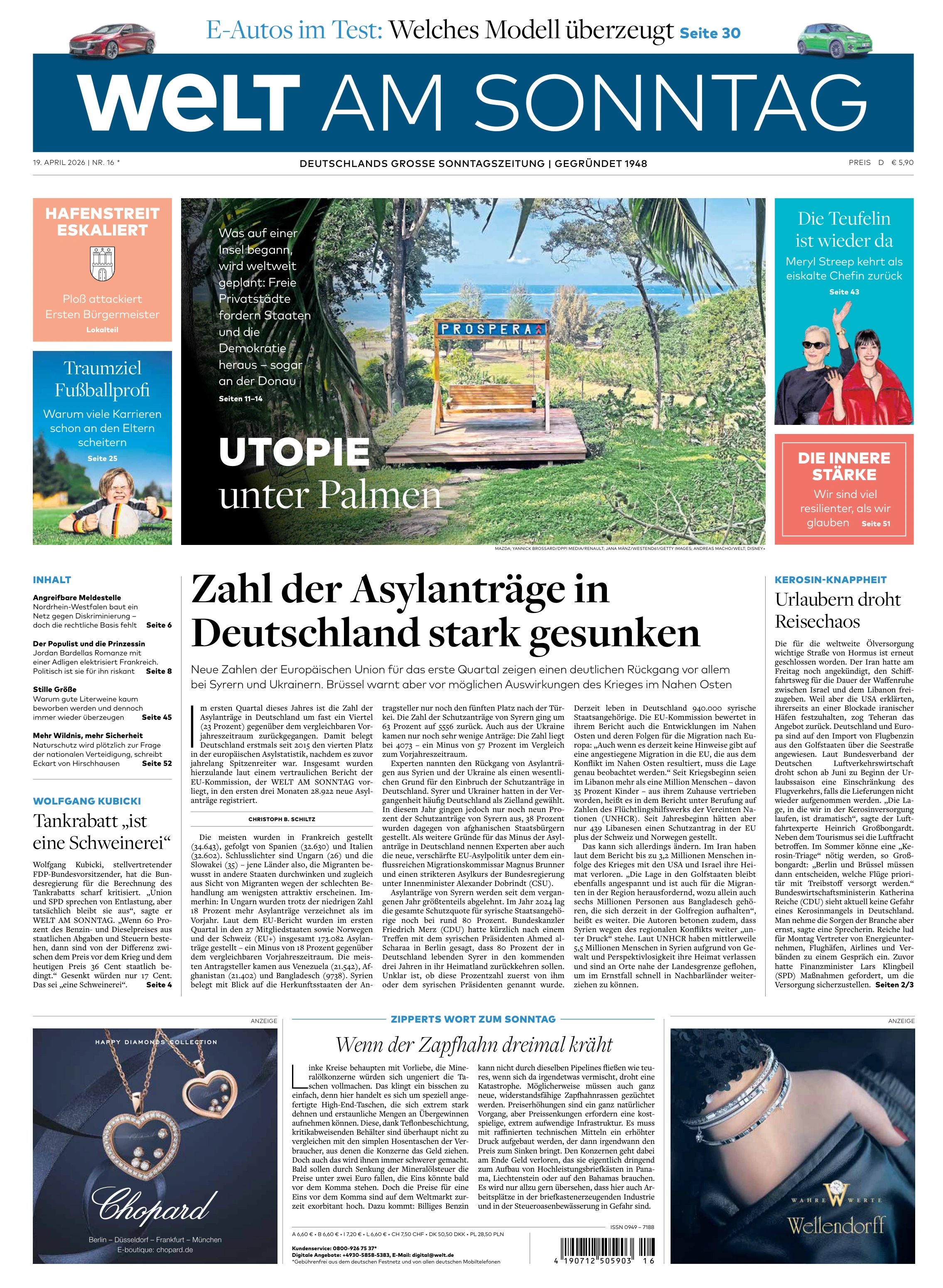 Welt am Sonntag Cover